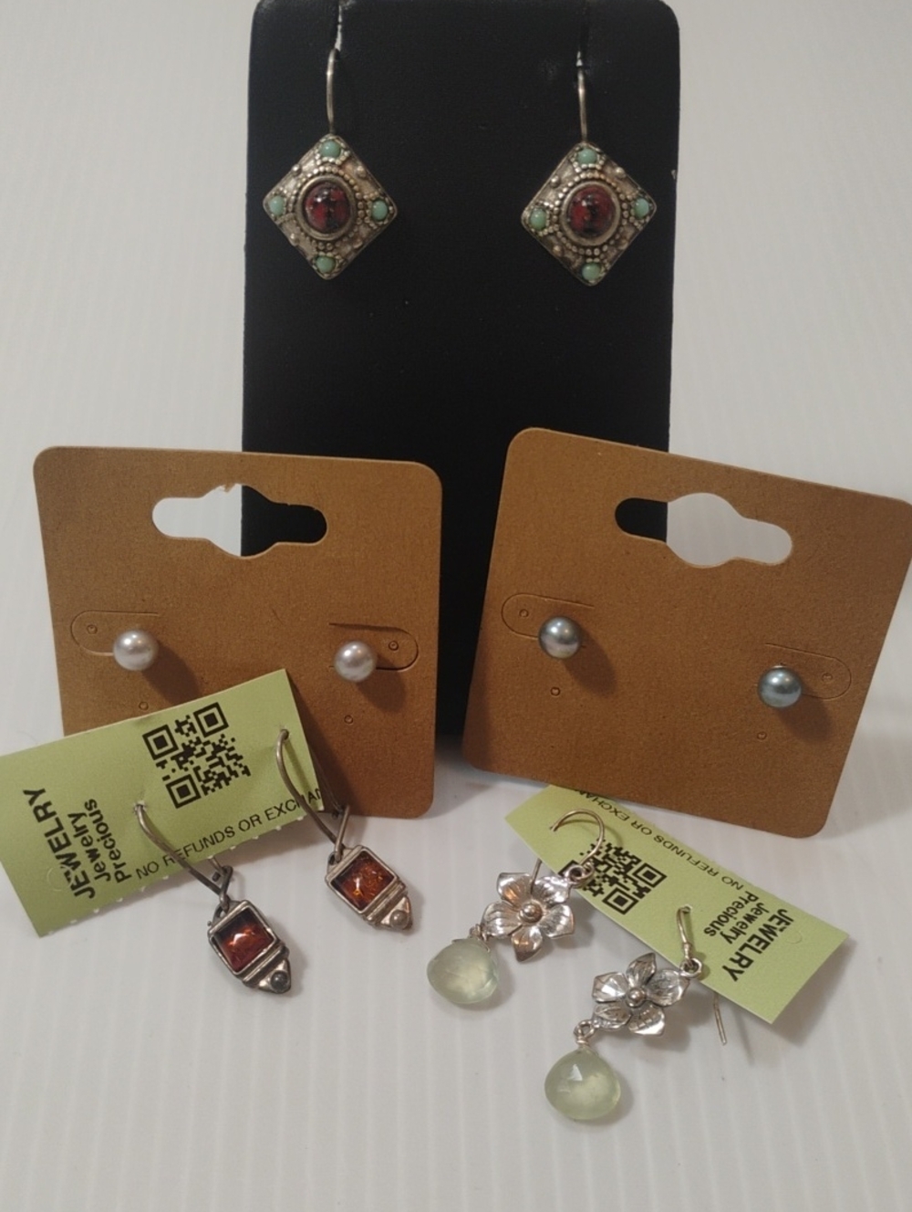 Bundle 5 925 Sterling Silver Earrings For Love Show Auction Sunday July 19th 4pm